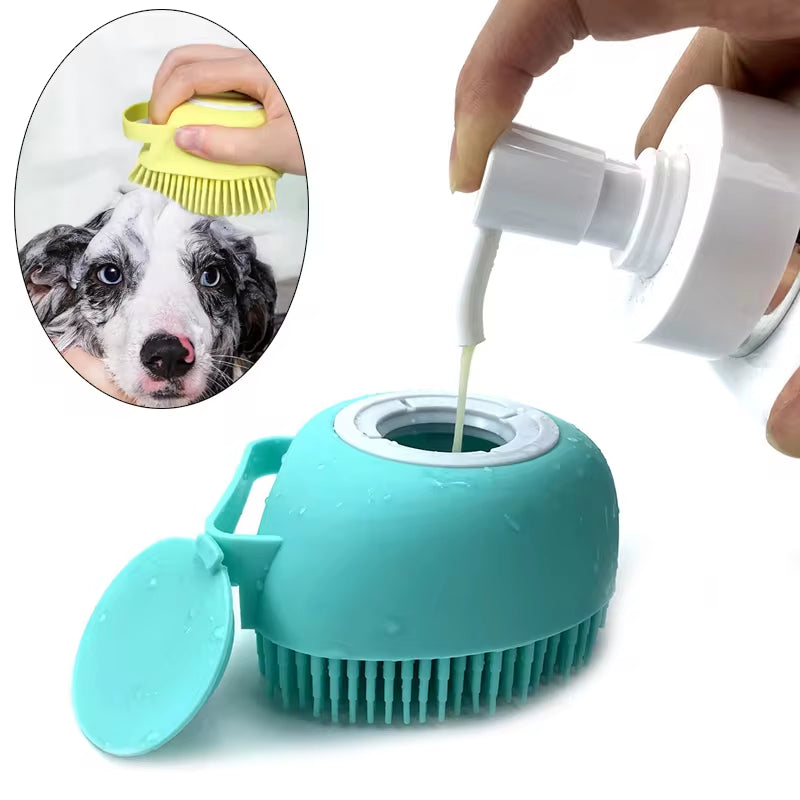 Professional title: "Soft Silicone Pet Bath Massage Gloves for Dogs and Cats - Safety Grooming Tool for Pets"