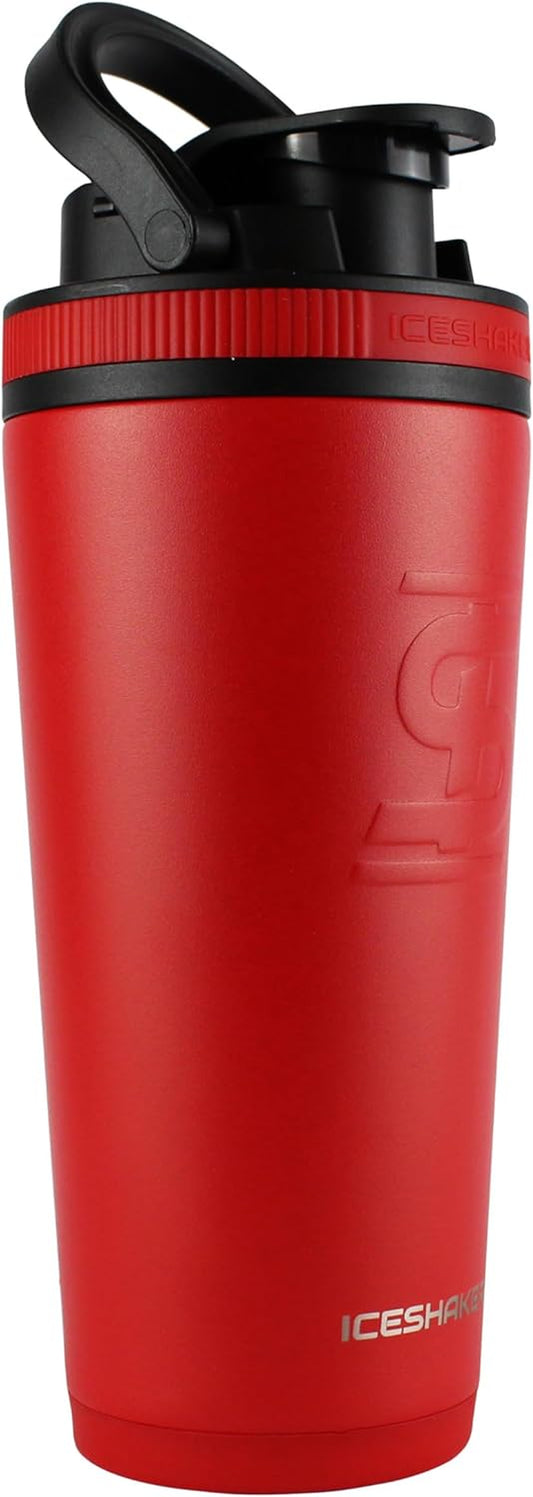 26 Oz Shaker Bottle, Stainless Steel Water Bottle and Protein Shaker, as Seen on Shark Tank, Reusable Stainless Steel Water Bottle, Gym Water Bottle, Red