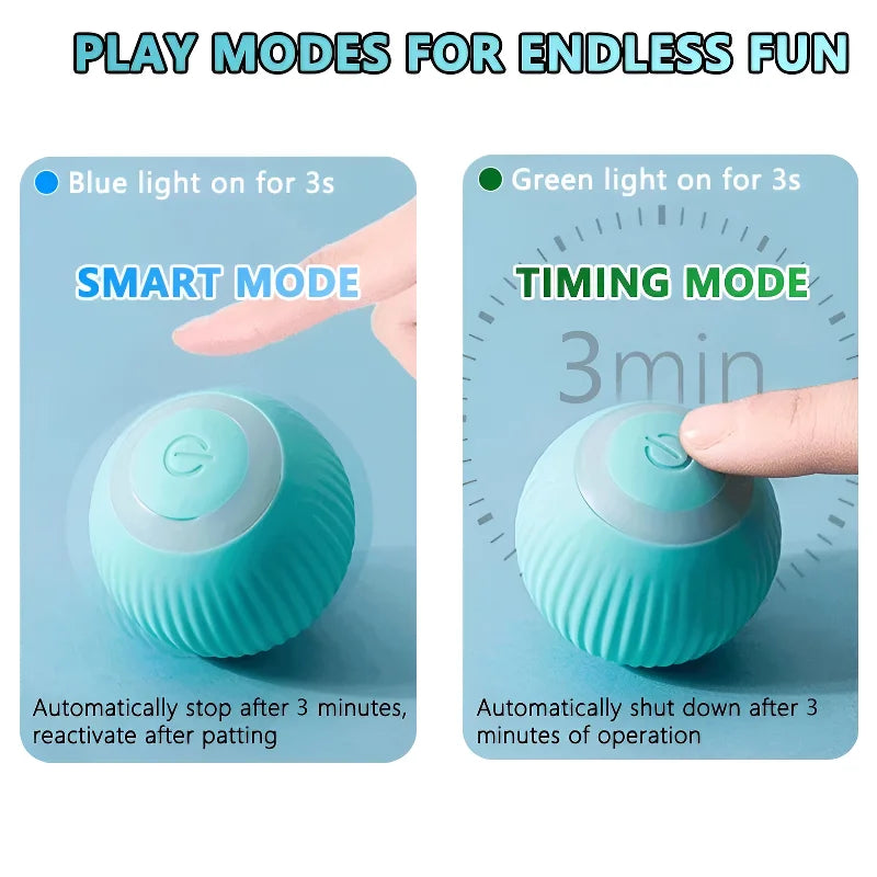 Interactive Electronic Cat Toy: Automatic Rolling Ball for Indoor Play