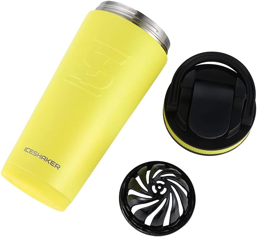 26 Oz Shaker Bottle, Stainless Steel Water Bottle and Protein Shaker, as Seen on Shark Tank, Reusable Stainless Steel Water Bottle, Gym Water Bottle, Yellow