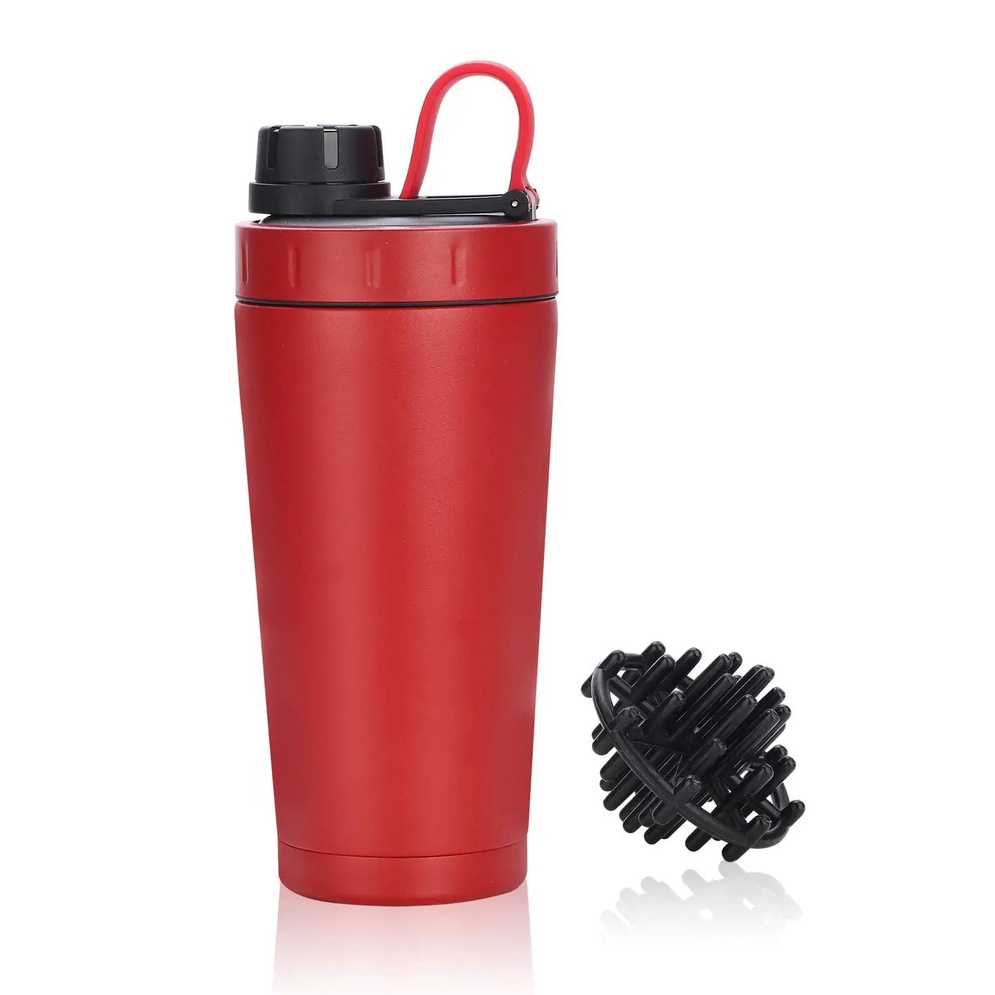 Protein Shaker Thermos Cup Stainless Steel Water Bottle Outdoor Gym Training Drink Powder Milk Mixer Travel Portable 500ML