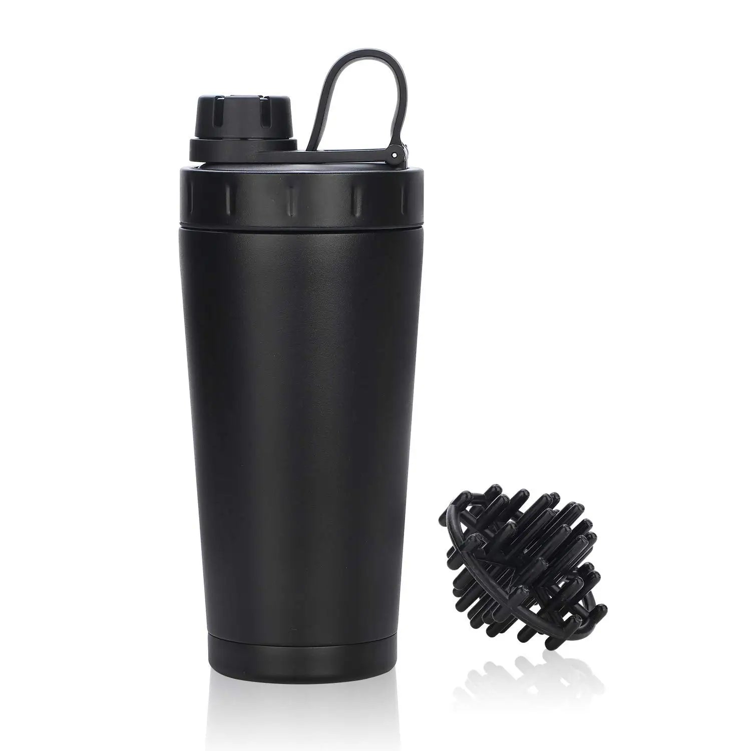 Protein Shaker Thermos Cup Stainless Steel Water Bottle Outdoor Gym Training Drink Powder Milk Mixer Travel Portable 500ML