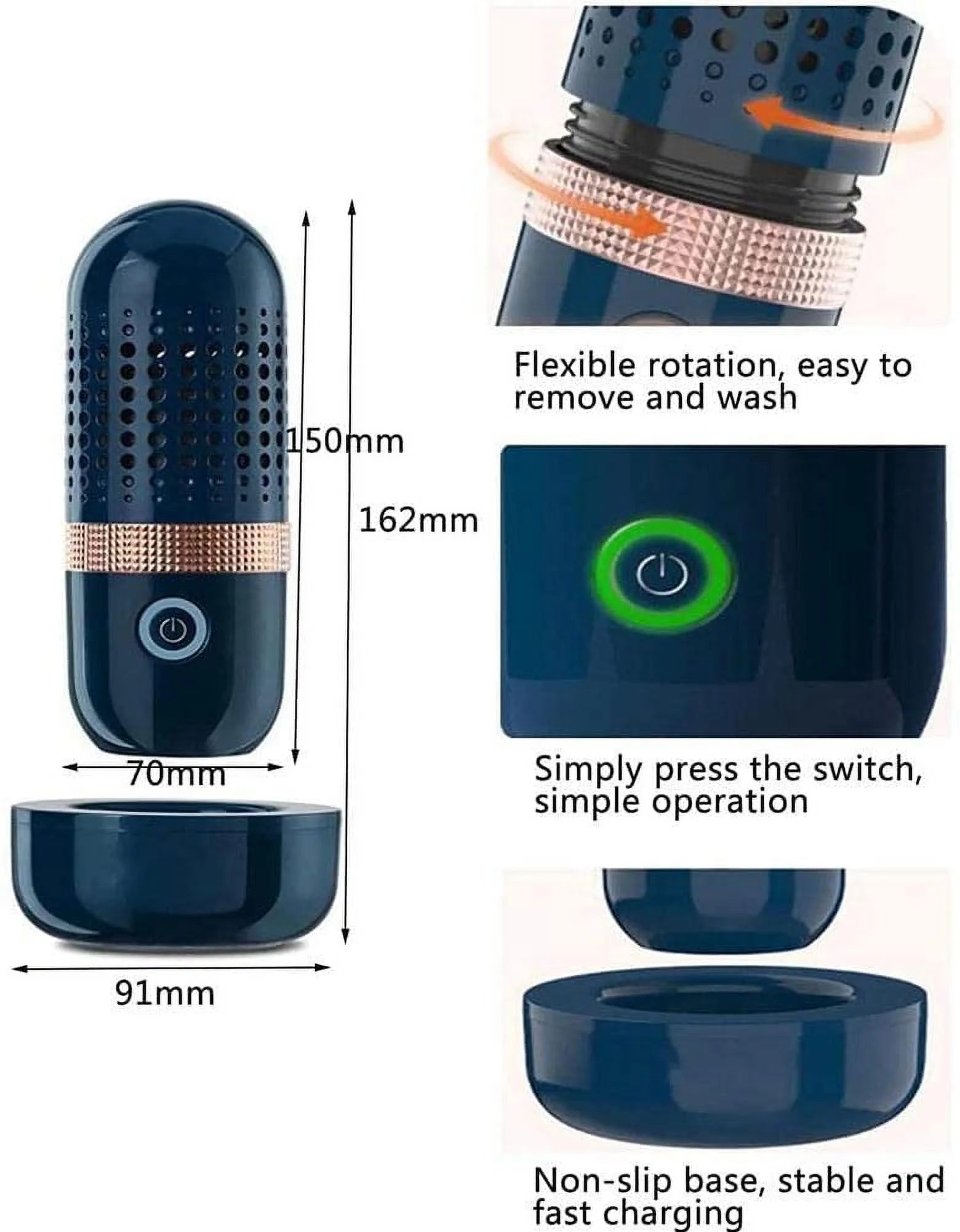 Professional title: "IPX7 Waterproof Fruit and Vegetable Cleaner Machine with USB Wireless Technology"